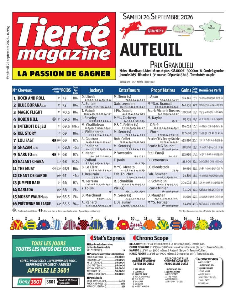 Couverture de l'édition du Vendredi 25 septembre 2026