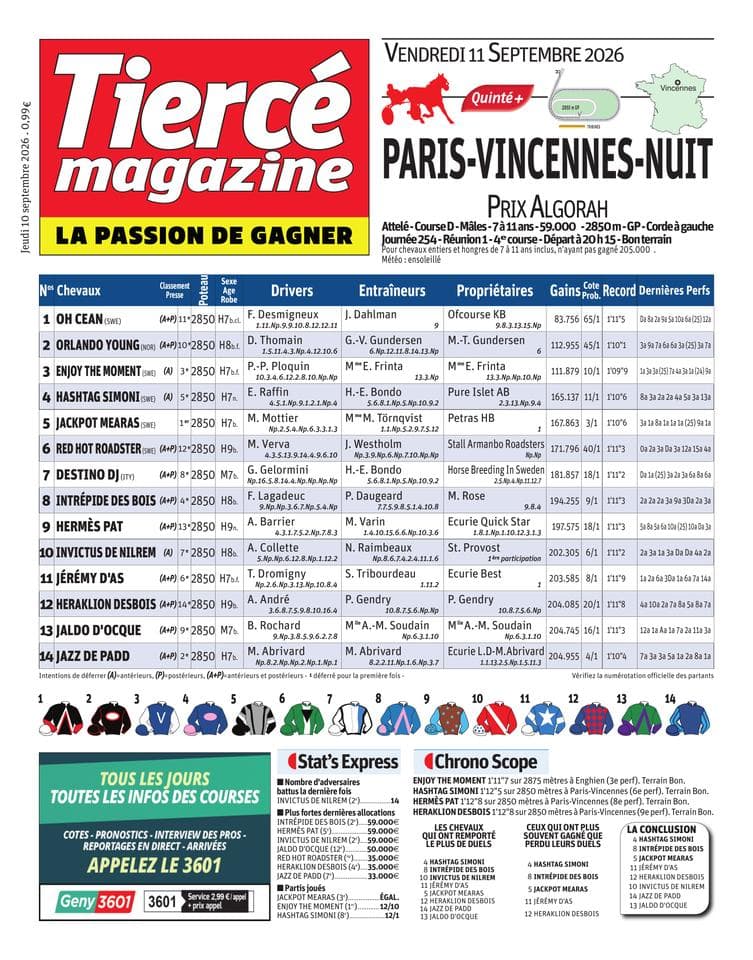 Couverture de l'édition du Jeudi 10 septembre 2026
