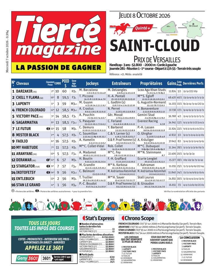 Couverture de l'édition du Mercredi 7 octobre 2026